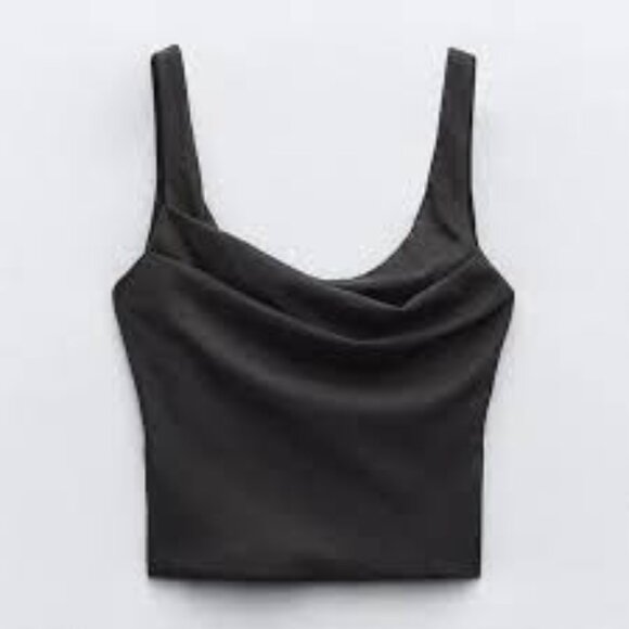 NWT Zara Drapped Tank Blouse - Picture 1 of 7
